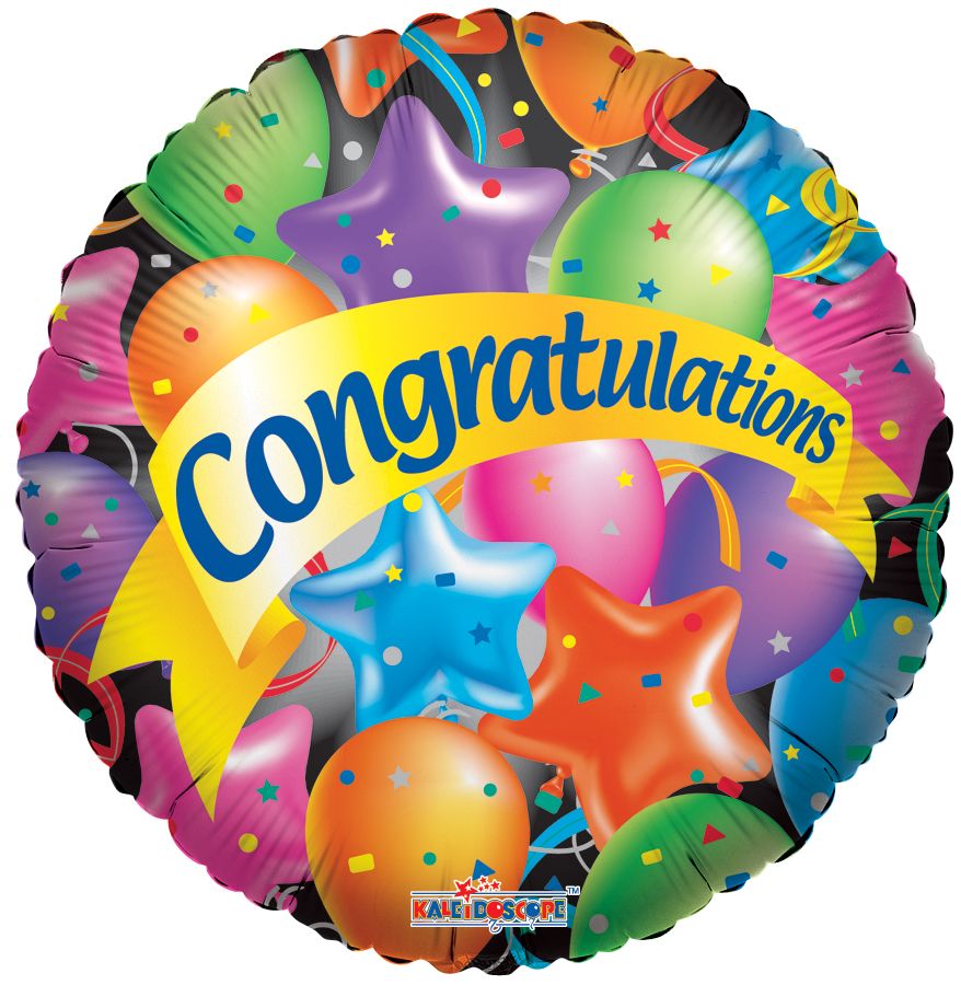 Congratulations stars and balloons 