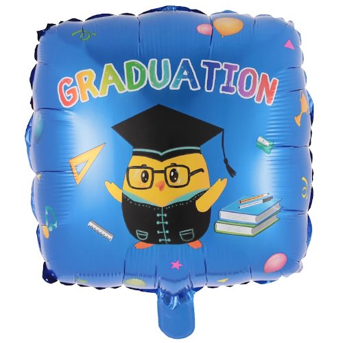 Graduation Chick Square Balloon