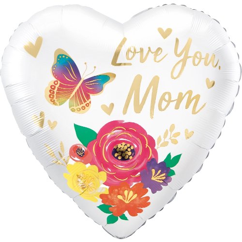 Love You Mom Heart Balloon