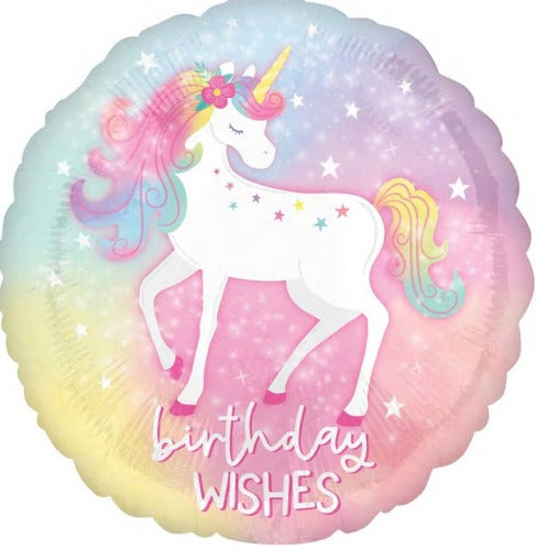 Birthday Wishes Unicorn Balloon