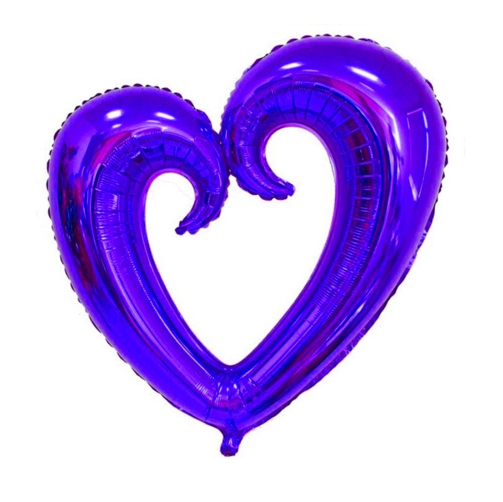 Purple violet linking heart