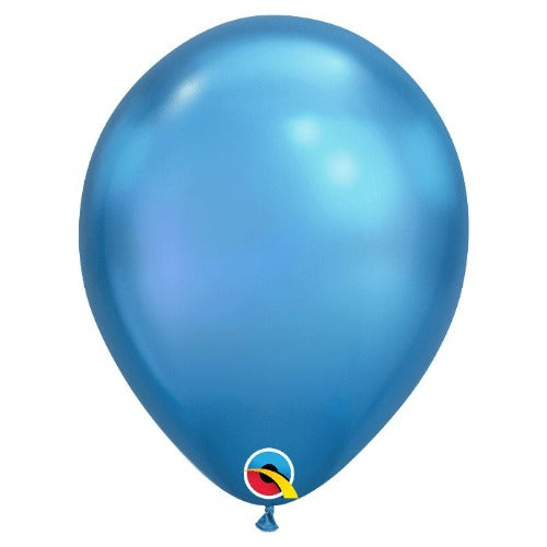 Chrome Blue Latex Balloon