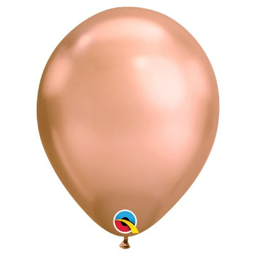 Chrome Rose Gold Latex Balloon