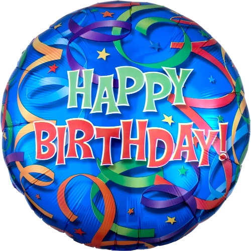 Large Streamer Happy Birthday Balloon