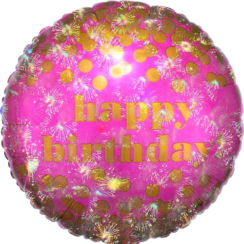 Pink Gold Happy Birthday Balloon