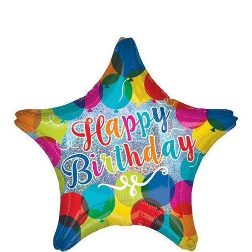 Small Colorful Happy birthday Star