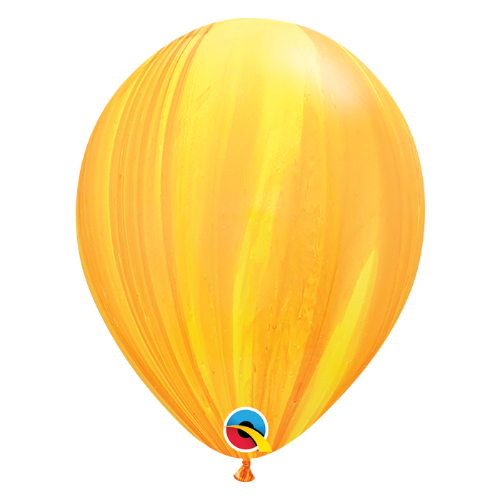 Orange Yellow Agate Latex Balloon