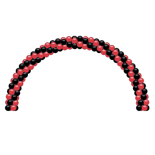 Red Black Balloon Arch Concept