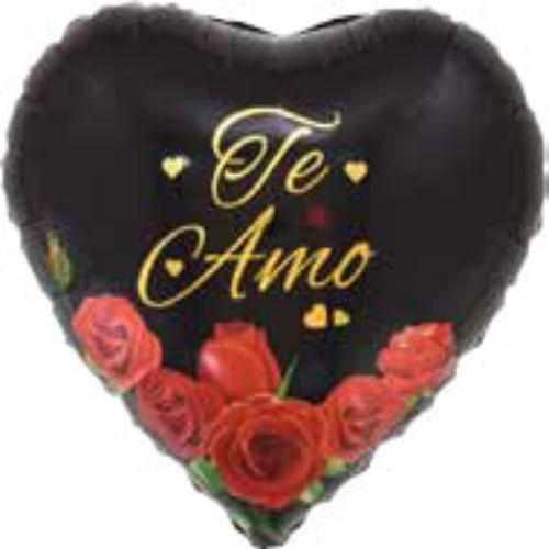 Valentines Te Amo Spanish Roses Small Mylar