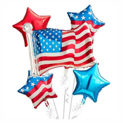 American Flag Patriotic Balloon Bouquet