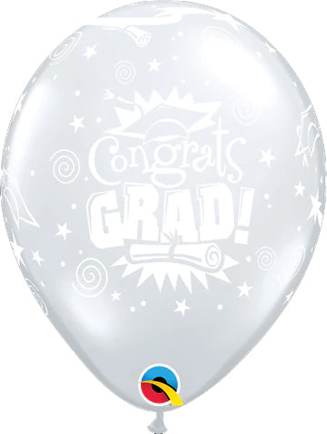 Clear Congrats Grad Latex Balloon