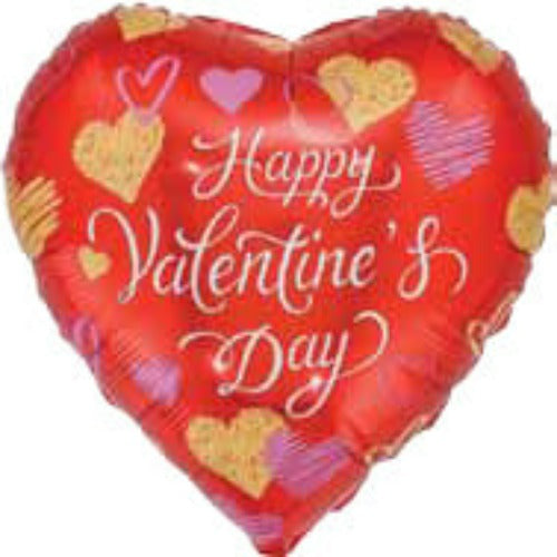 Doodle Hearts Valentines Heart Balloon