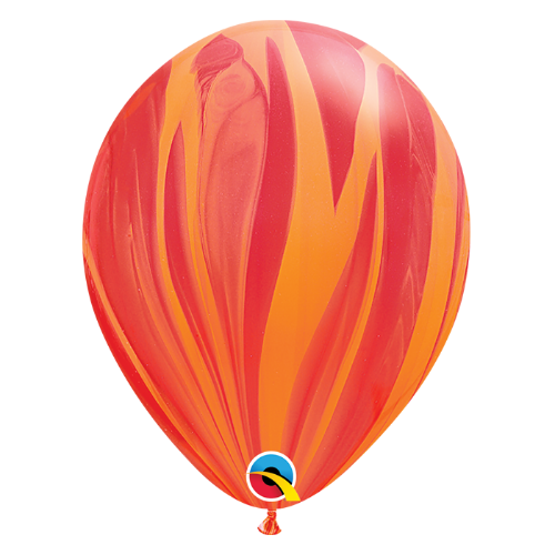 Red Orange Agate Latex Balloon